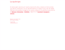 Tablet Screenshot of lacajadetipos.com